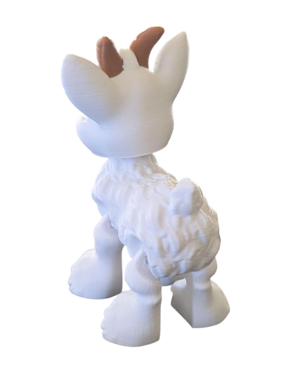 3d Printed Adorable White Goat Toy Figurine - Perfect for Kids!