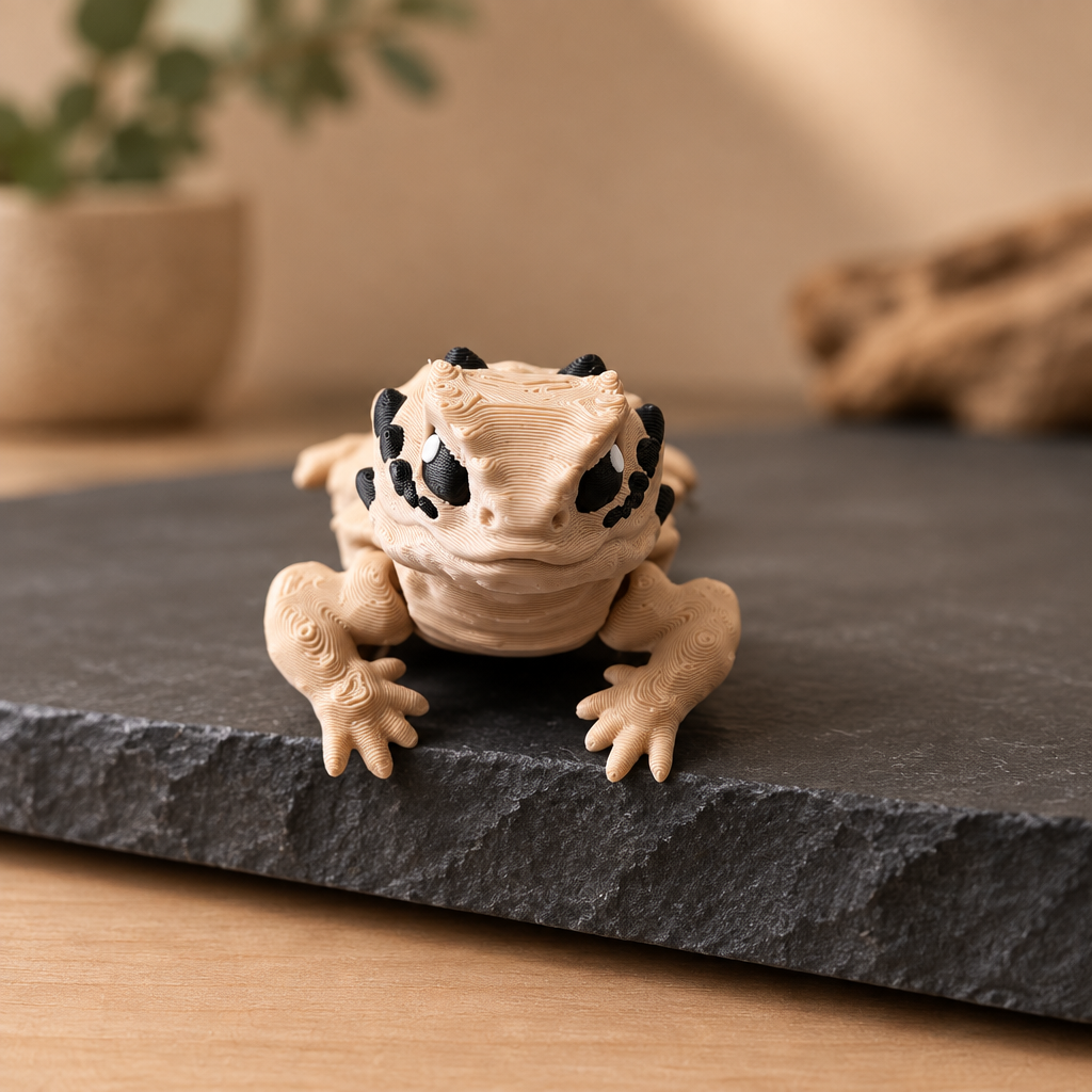 🦎 Horned Toad – 3D Printed Reptile
