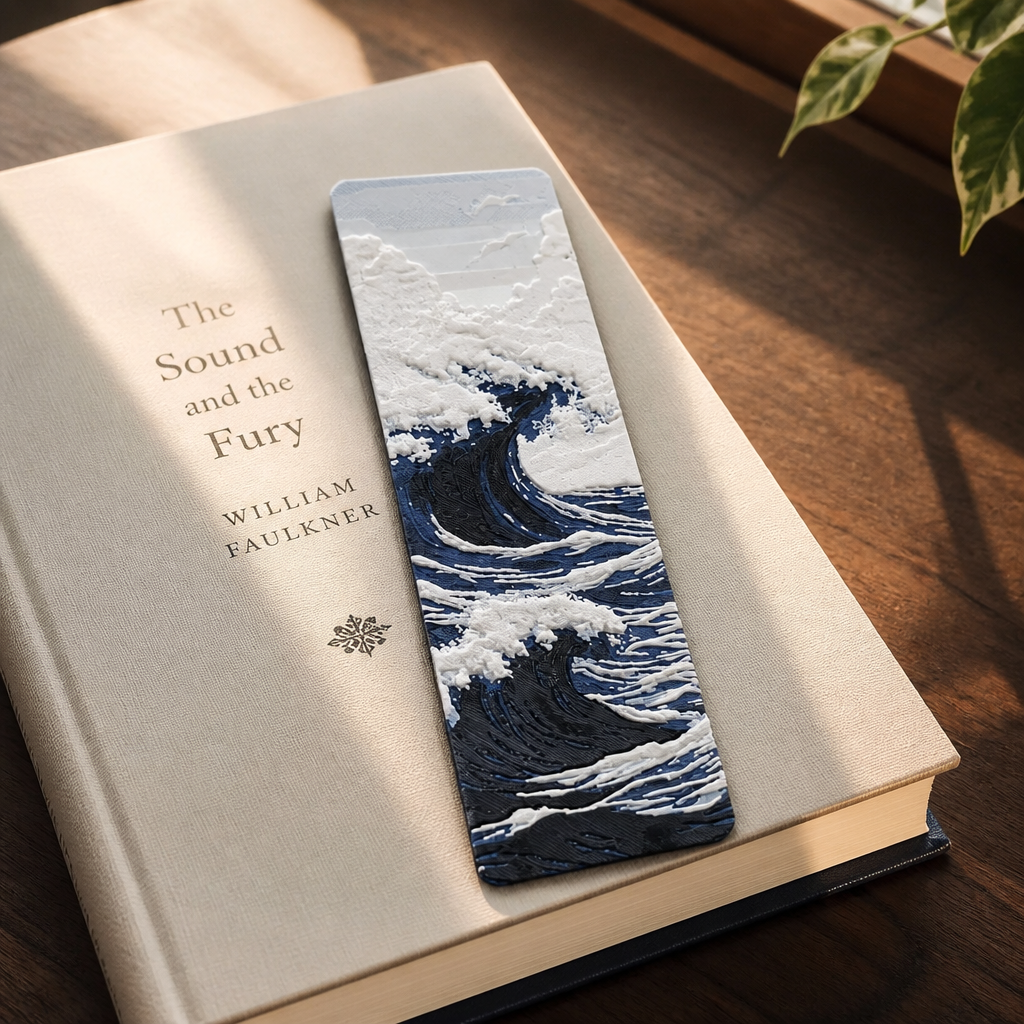 Waves Bookmark – 3D Printed Ocean-Inspired Bookmark