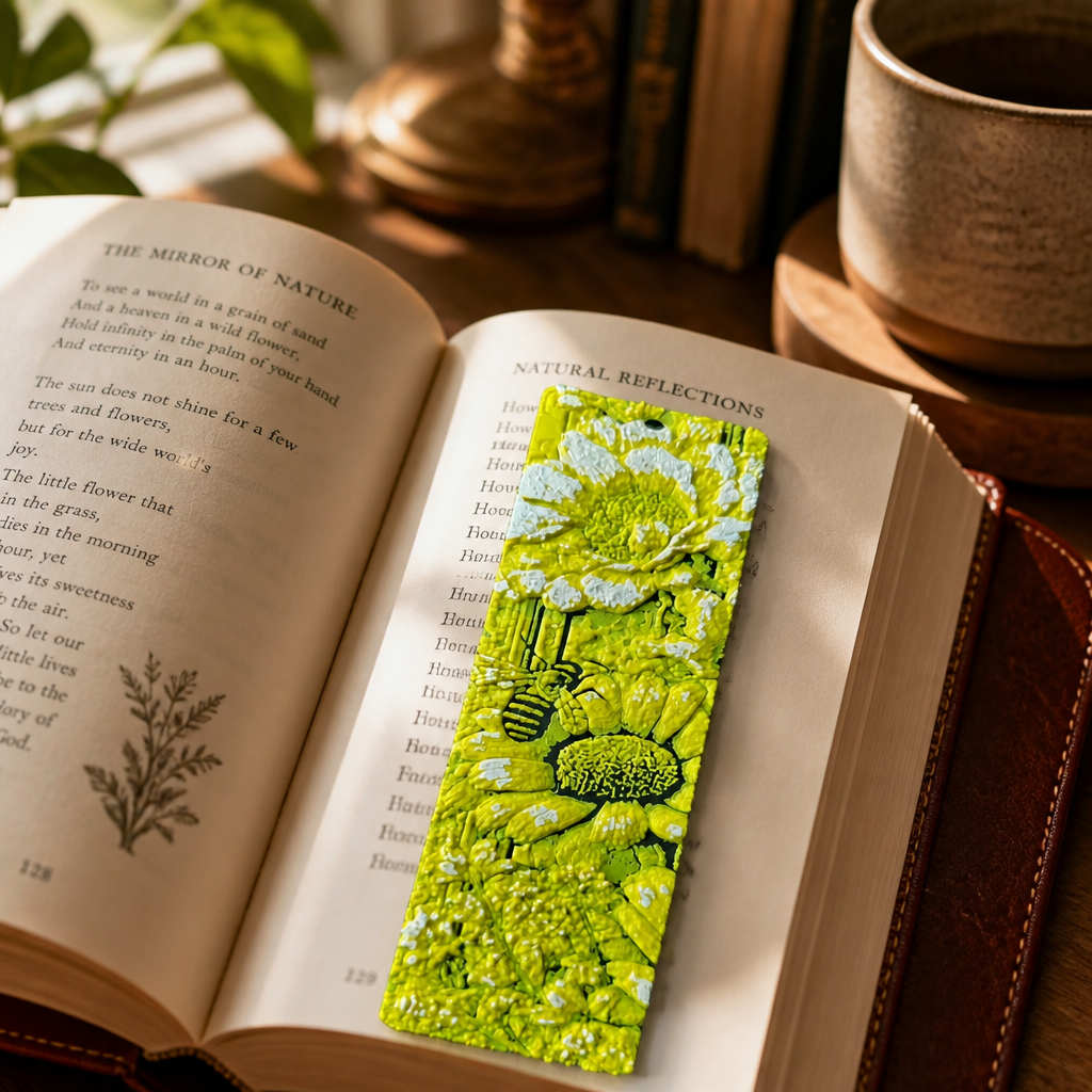 Bee and Sunflower Bookmark