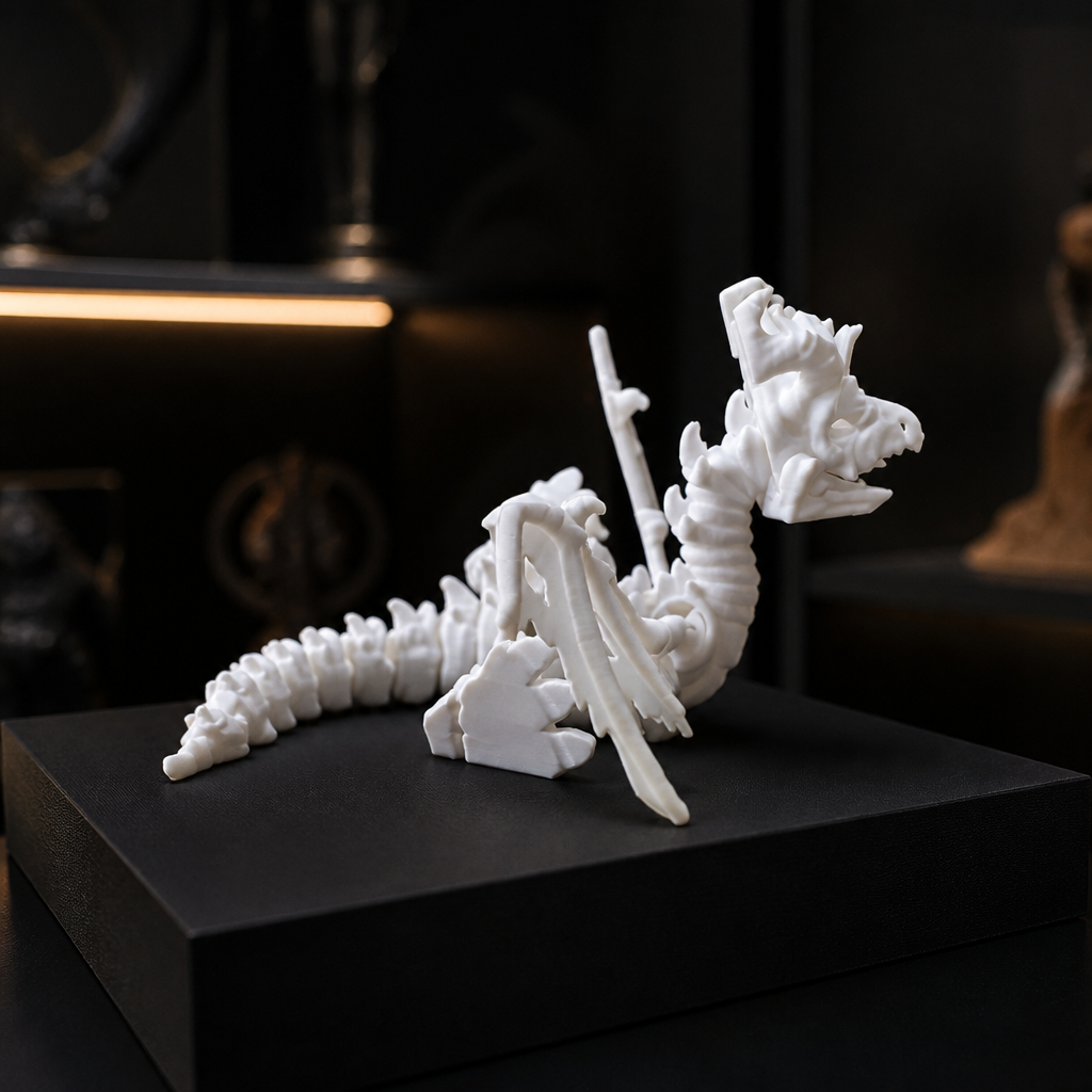 Skeleton Basilisk – 3D Printed Articulated Fantasy Collectible