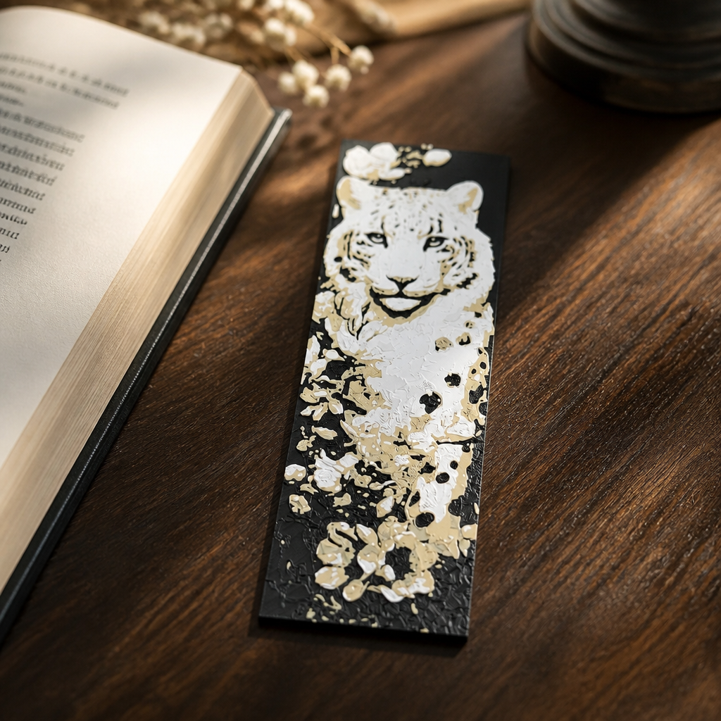 White Tiger 3D Printed Bookmark