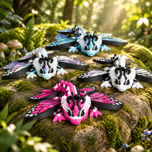 🦋🐉 Butterfly Dragon – Articulated Fantasy Creature