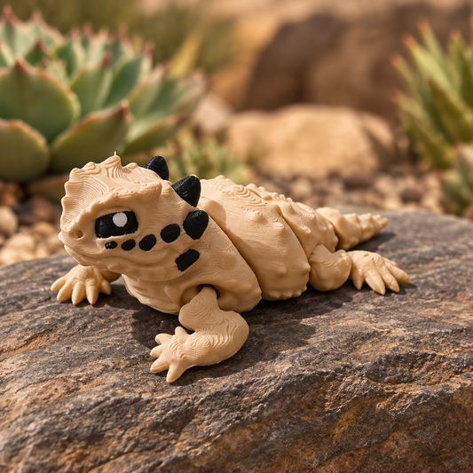 🦎 Horned Toad – 3D Printed Reptile