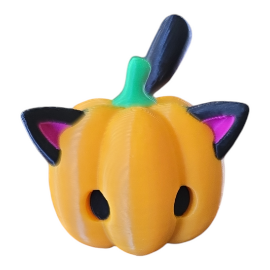 Pumpkin Cat Figurine