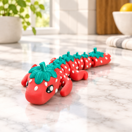 🍓🐉 Strawberry Dragon – 3D Printed Articulated Dragon