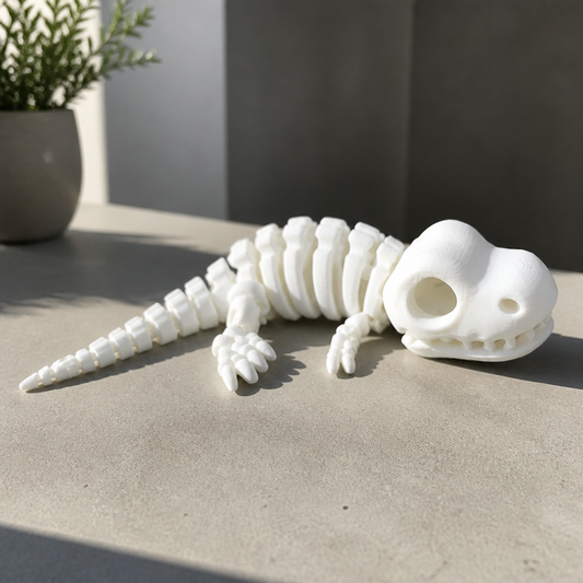 Laying T-Rex Skeleton – 3D Printed Articulated Dinosaur Collectible
