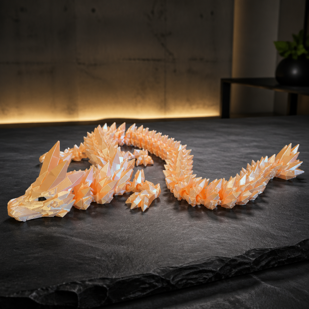 54" Crystal Dragon – 3D Printed Articulated Dragon