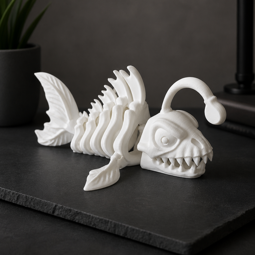 Skeleton Angler Fish – 3D Printed Articulated Ocean Collectible