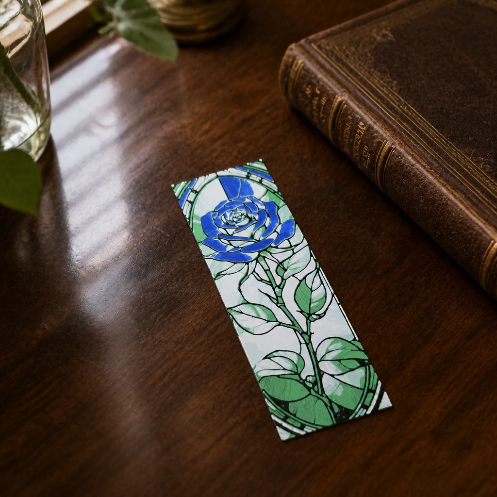 Stained Glass Roses 3D Printed Bookmarks