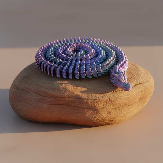 Bone Dragon - 3d printed articulated - 64" long