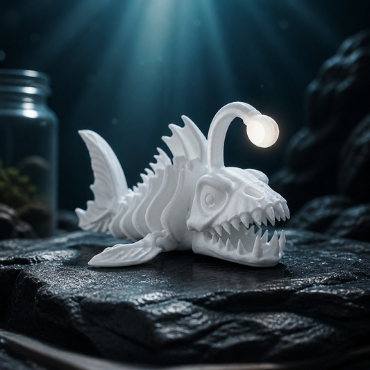 Skeleton Angler Fish – 3D Printed Articulated Ocean Collectible
