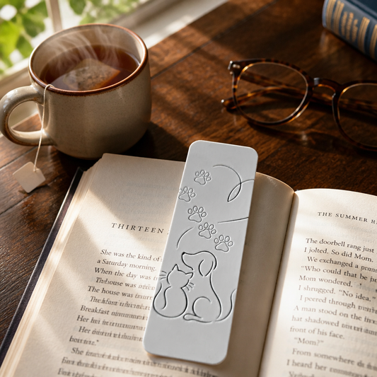 Dog and Cat Paws Bookmark