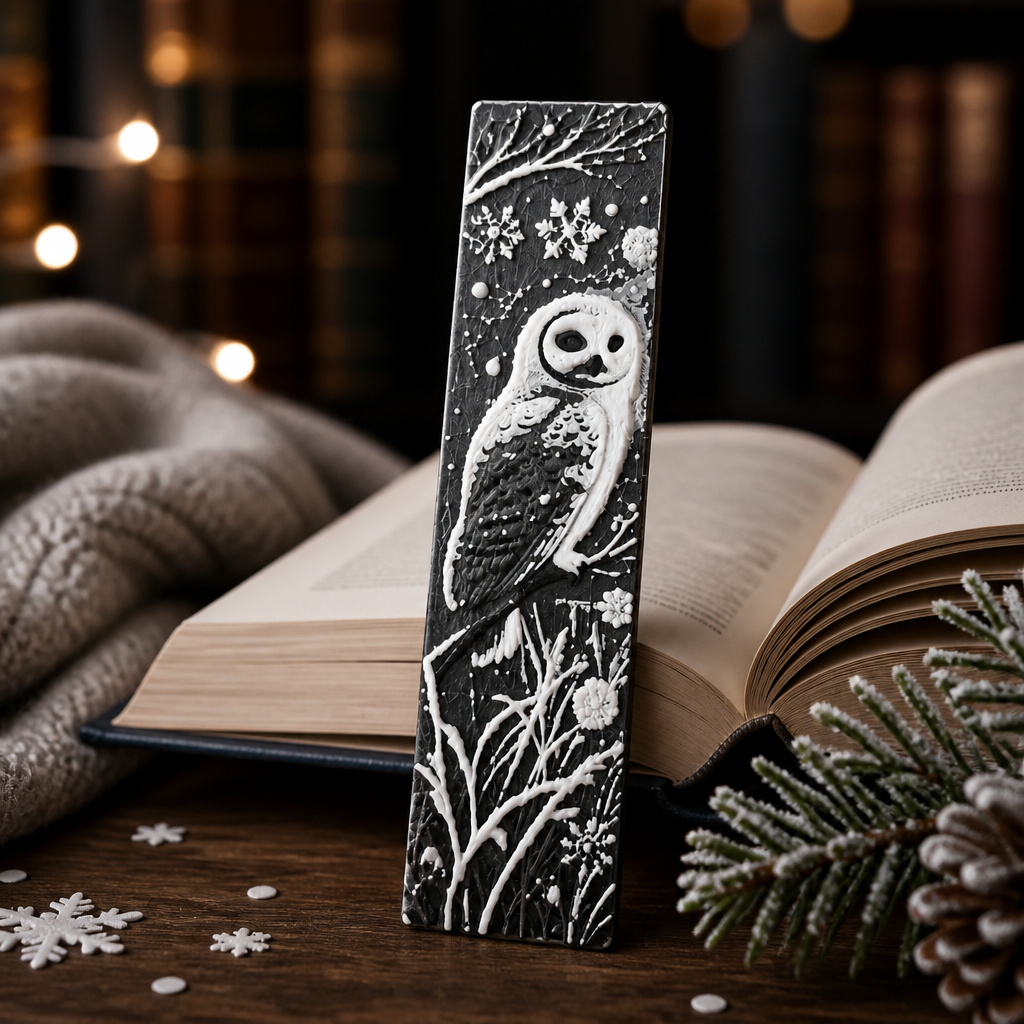The Snowy Owl Artisan Bookmark