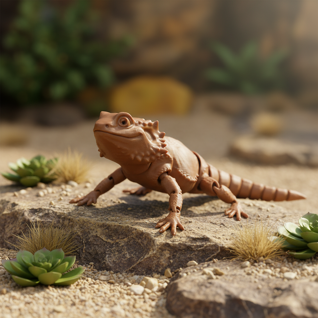 Bearded Dragon - 3d printed and articulated