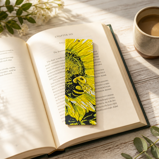 Bee and Sunflower Bookmark