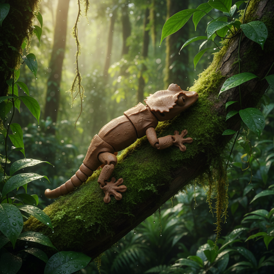 Crested Gecko - 3d printed and articulated